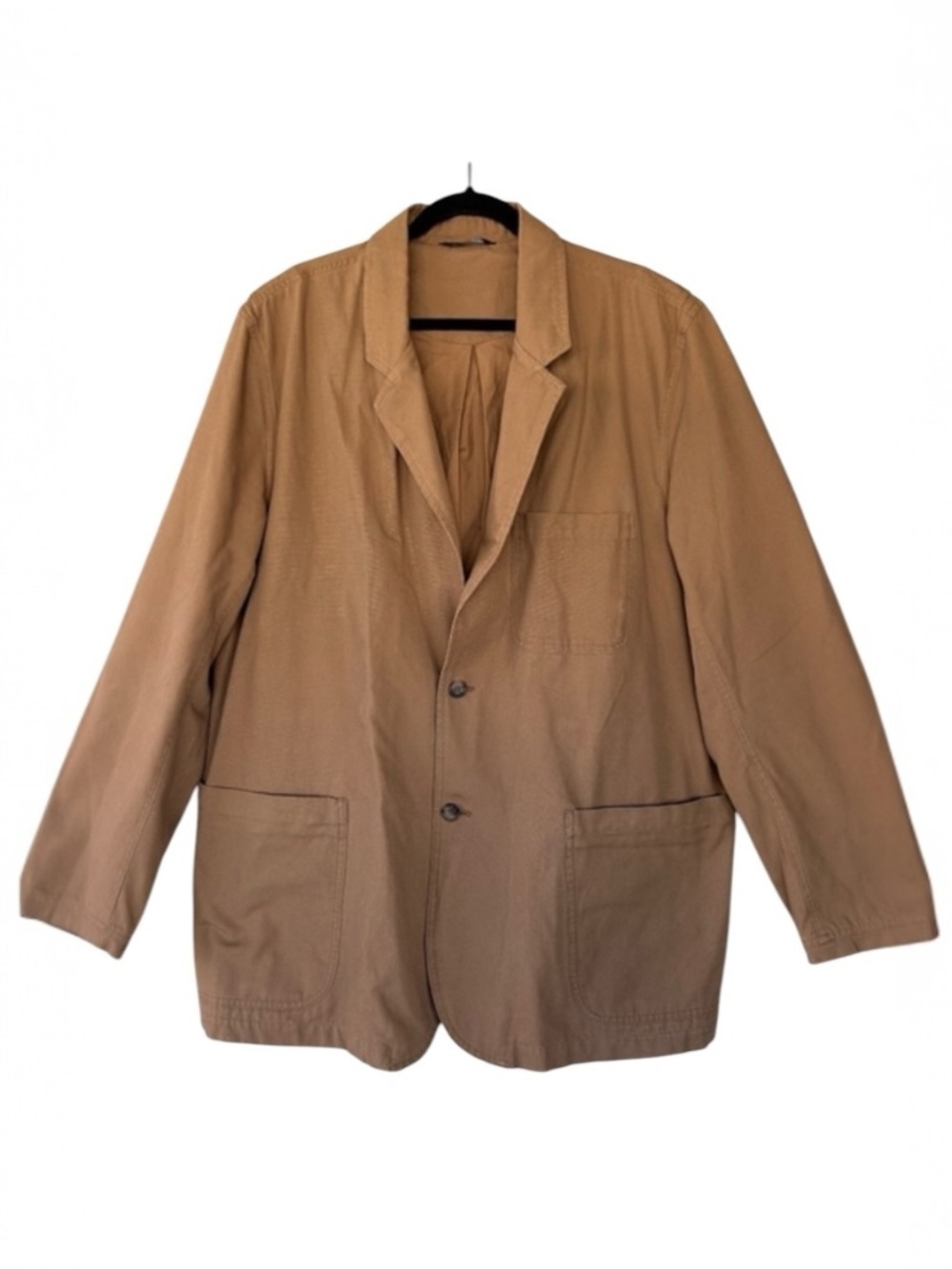 Duluth Men's Utility Jacket Blazer Coat NWOT Sz XL-T In Khaki Brown 100% Cotton